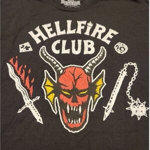 Black Hellfire Club Graphic T-Shirt Netflix stranger things